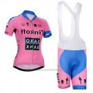 2015 Cycling Jersey Women Saxo Bank Fuchsia Short Sleeve and Bib Short